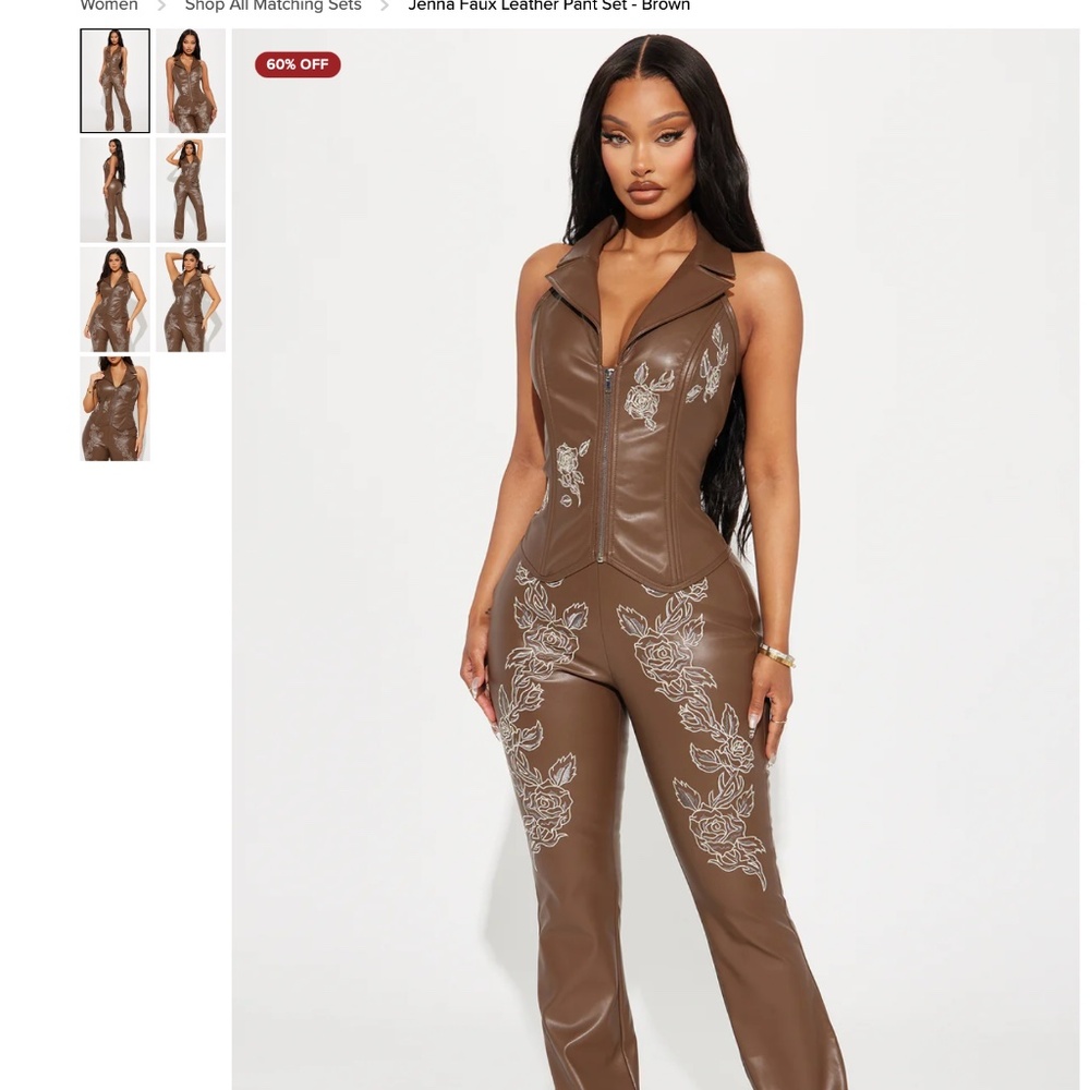 Fashion Nova Faux Leather Outfit NWT small